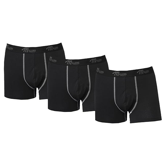 Kalsonger boxer svart med vit söm